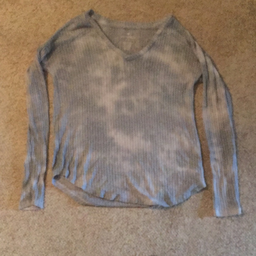 Soft and sexy rib long sleeve shirt